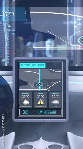 Vertical video: Distance counting to 0m console rerouting showing rain warning toggling John Smith