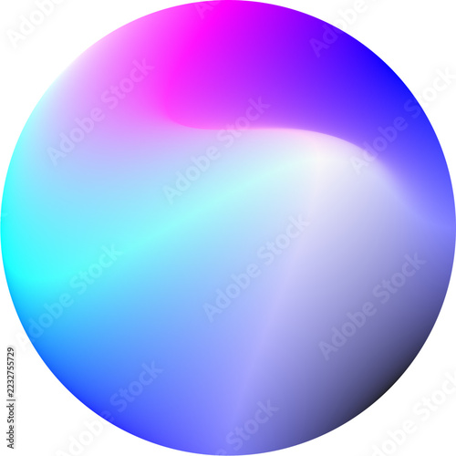 Abstract Gradient Sphere with Neon Colors
