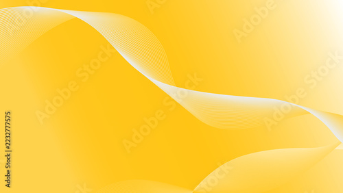 Elegant golden yellow curve line background, modern minimalist gradient wave backdrop
