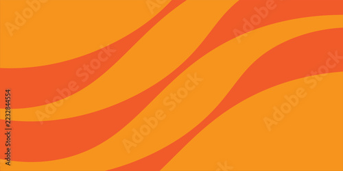 Warm Orange and Red Wavy Shapes Abstract Background