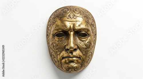 Ancient egyptian funerary mask of a pharaoh detailed gold and lapis lazuli craftsmanship historical artifact