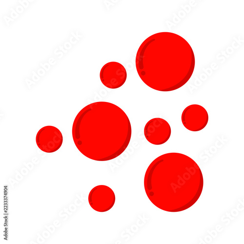 Bubbles red blood illustration