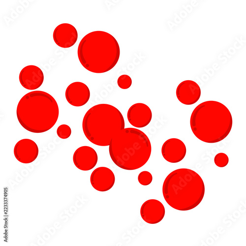 Bubbles red blood illustration