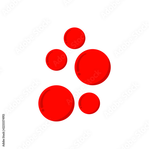 Bubbles red blood illustration