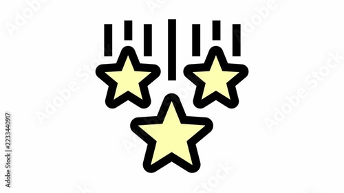 New year firework firelight icon - new year symbol motion design.