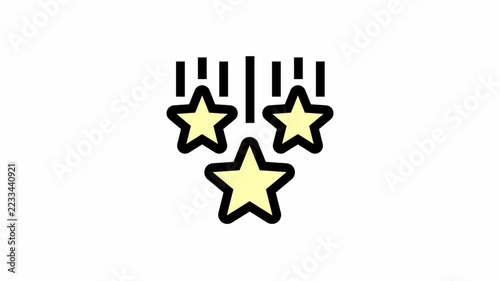 New year firework firelight icon - new year symbol motion design.