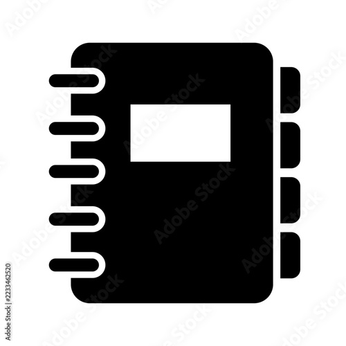 Minimalist Black Spiral Notebook Icon for Organization and Planning. Essential Graphic Symbol for Business, Education, and Personal Productivity Software Interfaces