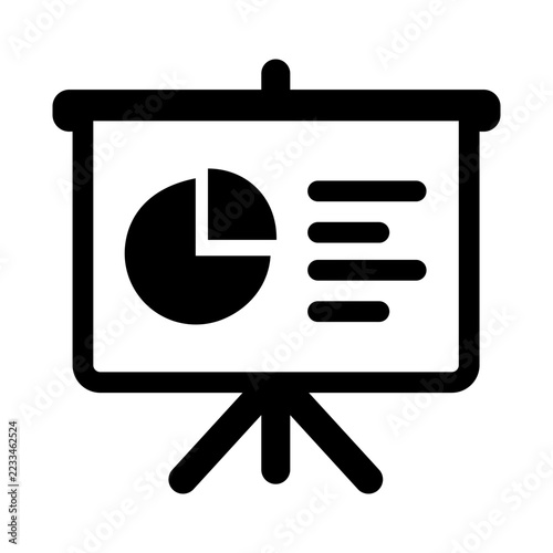 Presentation chart on a tripod stand