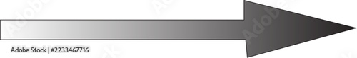 Minimalist arrow pointing right on clean white background