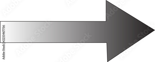 Minimalist arrow pointing right on clean white background