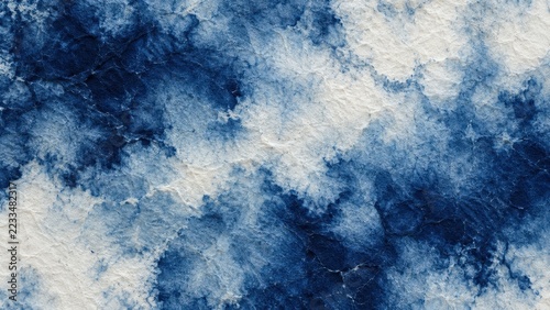 Deep Blue Cloudy Watercolor Texture Background