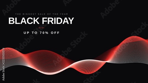 Black Friday abstract line waves loop