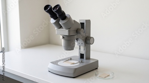 Biodegradation test coupons examined under a stereomicroscope