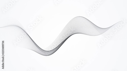 Abstract smooth wave motion background, grey flowing lines animation, minimalist corporate technology fluid digital