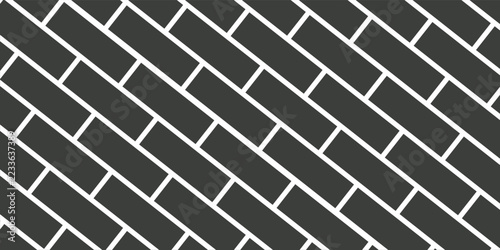 Onyx Black Color Brick Wall Background. Blank Copy Space. Abstract wall. Textured Background. Interior wall background. Modern Wall Design