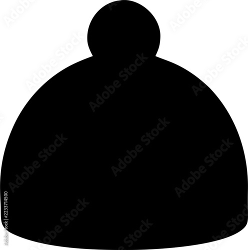 Knit Beanie Silhouette SVG Vector Clipart