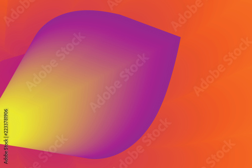Vibrant gradient flow with smooth curves and copy space against warm orange background vector illustration