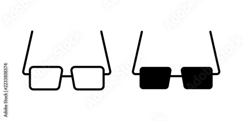 Sunglasses icon with stroke, filled and colored icon vector illustration for fashion accessories, summer holidays, beach vacations, eyewear, lifestyle, and sun protection.