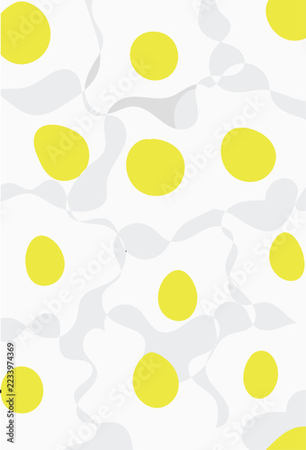 Design wall art omelette egg unique abstract food design