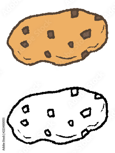 手描きのチョコチップクッキー