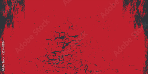 Abstract Bright Red Noise Grunge Texture In Black Background