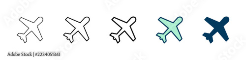 Plane icon logo design. Airplane sign and symbol. Flight transport symbol. Travel sign. aeroplane