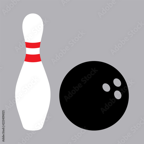 Vector Bowling Ball and Pin