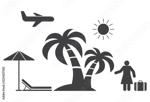 Solo Female Travel Summer Beach Resort Vacation icon