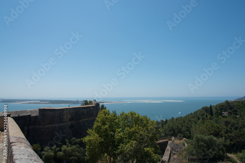 Fotografie Sunny day. View from fort of Saint Philip, in Setubal, Portugal