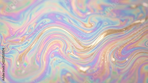 Abstract iridescent flowing colors creating a beautiful and dreamy background texture