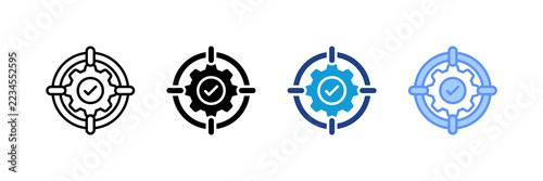 Target icon set multiple style collection