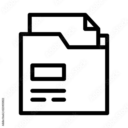 folder line icon