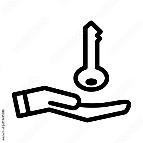 home key line icon
