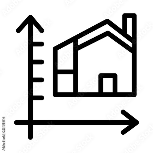 measurement line icon