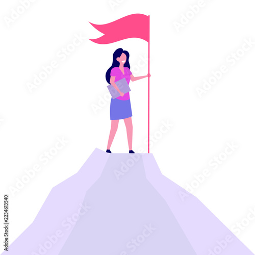 Female Business Leader. Career success for woman concept