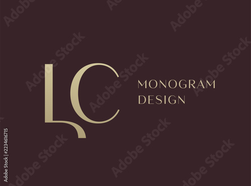 LC letter logo icon design. Classic style luxury initials monogram.