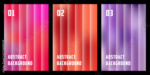 Abstract vertical gradient backgrounds in pink red and purple tones