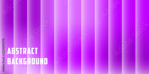 Abstract vertical lines in shades of purple and pink create a vibrant background