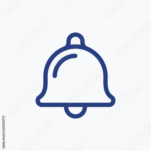 Blue bell icon symbolizing notification, alert, reminder, or communication in a clean vector style