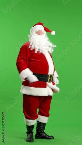 Funny Santa Claus Dancing Vertical Holiday Motion Background Video
