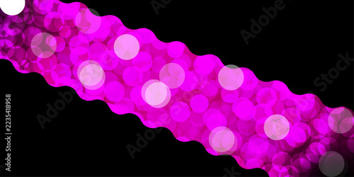 Abstract pink magenta bokeh lights diagonal wave band