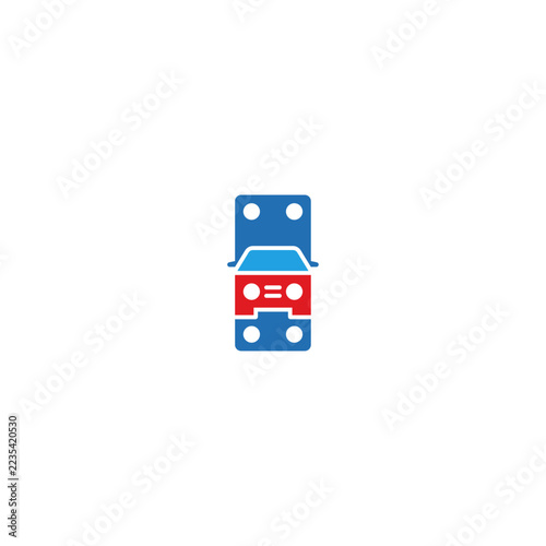 Domino passenger car logo concept.