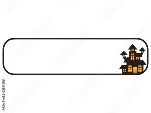 Halloween Frame with Castle Illustration