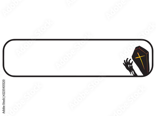 Halloween Frame with grave Illustration
