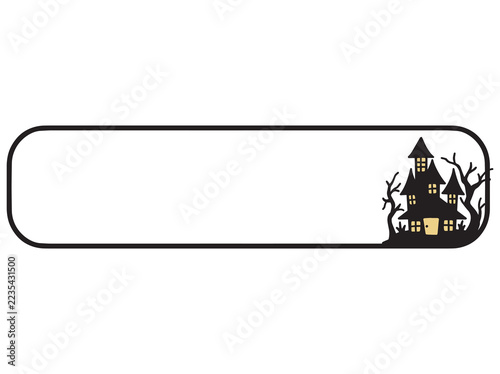 Halloween Frame with Castle Illustration