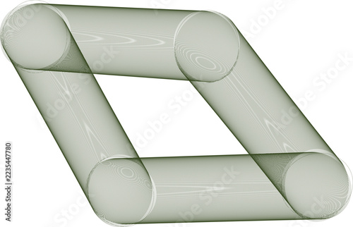 Black geometric shape with a textured sketch pattern on a white background geometry monochrome abstract creative backdrop composition ornamentation