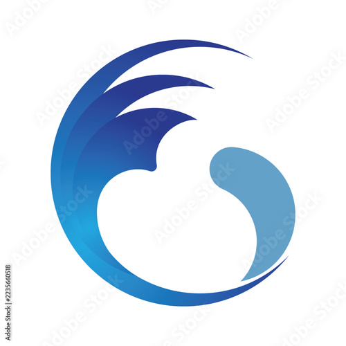 Water wave ocean  logo