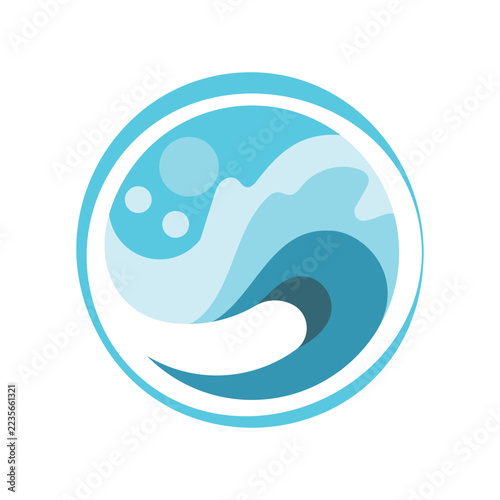 Water wave ocean  logo
