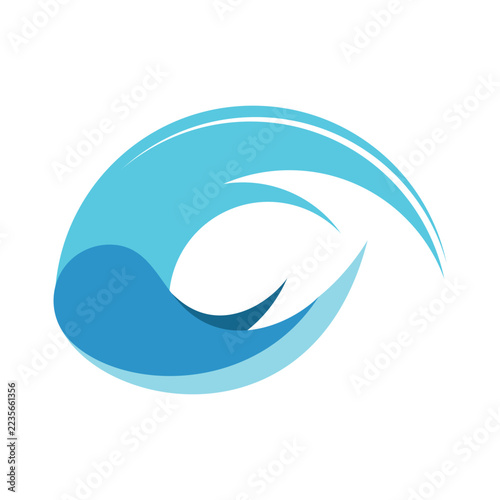 Water wave ocean  logo