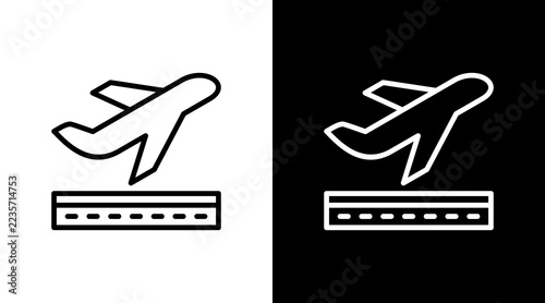 Takeoff  White Icon Set Design